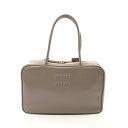 ミュウ ミュウ Miu Miu ボー ハンドバッグ バッグ レザー ベージュ系 5BB117 【中古】