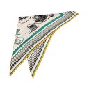 エルメス HERMES トライアングルジェアン Ex-Libris スカーフ 衣料品 シルク カシミヤ シルク ベージュ系 / グリーン系 / マルチカラー 【...