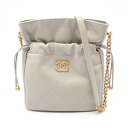 シャネル CHANEL マトラッセ ショルダーバッグ バッグ レザー グリーン系 AS2985 【中古】