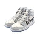 ディオール Dior DIOR × NIKE Air Jordan 1 High スニーカー 靴 レザー キャンバス グレー系 / ホワイト系 / ネイビー系 ...