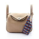エルメス HERMES リンディ ミニ ヴェルソ マキシカドリーユ ショルダーバッグ バッグ レザー トリヨンクレマンス トリヨンクレマンス ベージュ系 083...