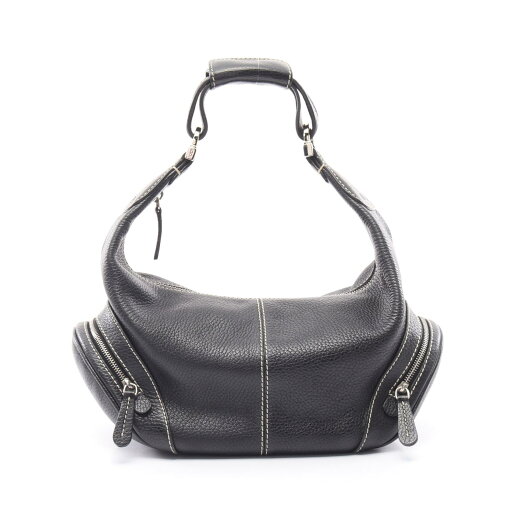 トッズ TOD'S ゴンミーニ ショルダーバッグ バッグ レザー ブラック系 【中古】 トッズ TOD'S ゴンミーニ ショルダーバッグ バッグ レザー ブラック系 【中古】