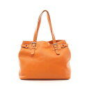 プラダ PRADA トートバッグ バッグ レザー オレンジ系 【中古】
