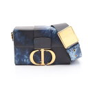 ディオール Dior 30 MONTAIGNE モンテーニュ ボックス ショルダーバッグ バッグ レザー ネイビー系 【中古】