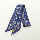 エルメス HERMES ツイリー LES CLES A POIS スカーフ 衣料品 シルク シルク ネイビー系 / マルチカラー H063871S 【中古】
