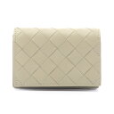 ボッテガヴェネタ BOTTEGA VENETA イントレチャート カードケース アクセサリー レザー ベージュ系 605720VCPQ32919 【中古】