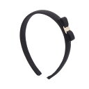 サルヴァトーレフェラガモ Salvatore Ferragamo ヴァラリボン カチューシャ アクセサリー GP(ゴールドメッキ) ファブリック ブラック系 /...