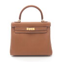 エルメス HERMES ケリー25 ハンドバッグ バッグ レザー トゴ トゴ ブラウン系 【中古】
