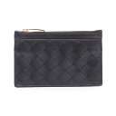 ボッテガヴェネタ BOTTEGA VENETA イントレチャート コインケース 財布 レザー ブラック系 608784VCPP38425 【中古】