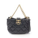 シャネル CHANEL マトラッセ ショルダーバッグ バッグ ラムスキン(羊革) ブラック系 AS3475 【中古】