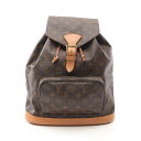 ルイ・ヴィトン LOUIS VUITTON モンスリGM モノグラム リュックサック バックパック バッグ PVCコーティングキャンバス レザー ブラウン系 M...