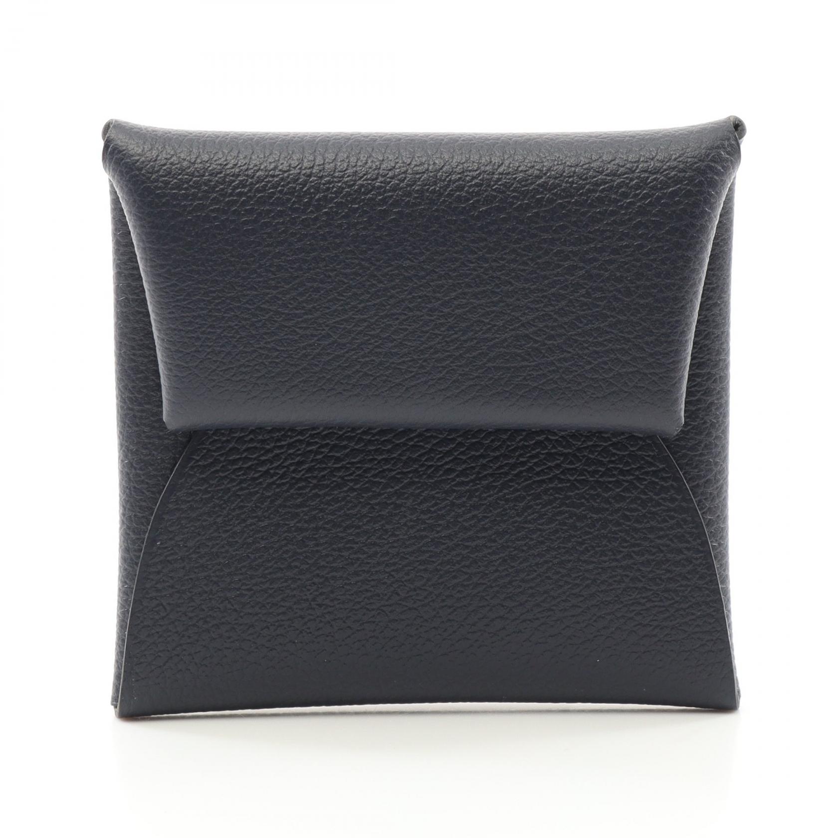 エルメス HERMES バスティア コインケース 財布 レザー エバーカラー エバーカラー ネイビー系 【中古】