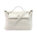 エルメス HERMES 24/24 ヴァンキャトル29 ハンドバッグ バッグ レザー トゴ / ヴォースイフト トゴ ホワイト系 075240CK 【中古】(4)
