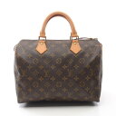 ルイ・ヴィトン LOUIS VUITTON スピーディ30 ハンドバッグ バッグ PVCコーティングキャンバス レザー モノグラム ブラウン系 M41526 【中古】