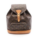 ルイ・ヴィトン LOUIS VUITTON モンスリMM リュックサック バックパック バッグ PVCコーティングキャンバス レザー モノグラム ブラウン系 M...