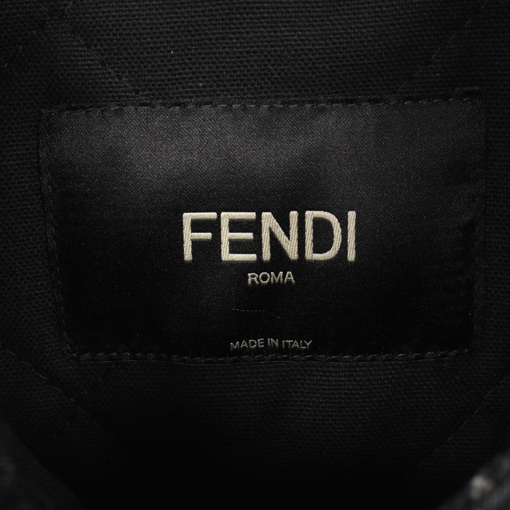 フェンディ FENDI デニムジャケット 衣料品 アウター レザー コットン ネイビー系 / ブラック系 FW1363ATK7F0QA148 【新品】