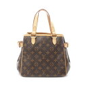 ルイ・ヴィトン LOUIS VUITTON バティニョール モノグラム ハンドバッグ バッグ PVCコーティングキャンバス レザー ブラウン系 M51156 【中古】