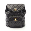 シャネル CHANEL マトラッセ リュックサック バックパック バッグ ラムスキン(羊革) ブラック系 A10177 【中古】(4)