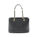 シャネル CHANEL マトラッセ グランドショッピング GST トートバッグ バッグ レザー グレインドカーフスキン ブラック系 A50995 【中古】