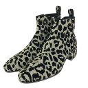 ドルチェアンドガッバーナ DOLCE & GABBANA ブーツ レオパード ブーツ 靴 ファブリック ブラック系 【中古】