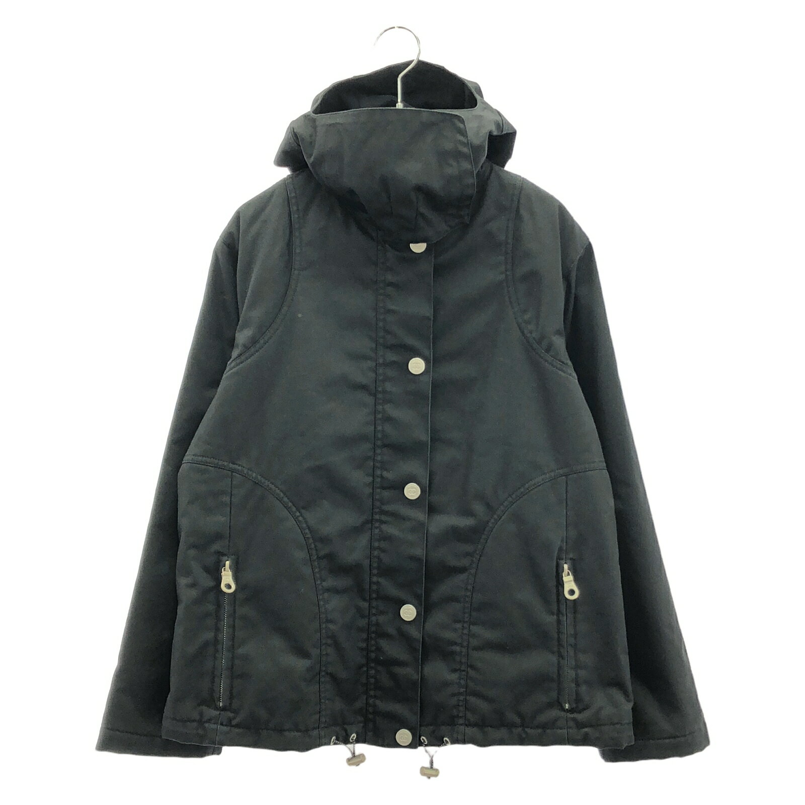 シャネル CHANEL スキーウエア ダウンコート+手袋付き 衣料品 アウター ポリエステル ブラック系 P19994V11805 【中古】