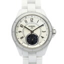 シャネル CHANEL J12 ファーズ ドゥ リュヌ ムーンフェイズ 腕時計 時計 セラミック ホワイト系 H3404 【中古】
