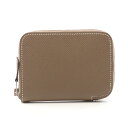 エルメス HERMES アザップ コンパクトミニ エトゥープ コインケース 財布 ヴォーエプソン ヴォーエプソン ブラウン系 【中古】