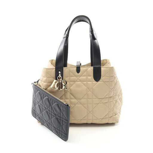 ディオール Dior トゥジュール ミディアム ハンドバッグ バッグ レザー ベージュ系 / ブラック系 M2821OSHJ 【中古】 ディオール Dior トゥジュール ミディアム ハンドバッグ バッグ レザー ベージュ系 / ブラック系 M2821OSHJ 【中古】
