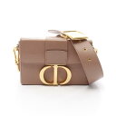 クリスチャンディオール Christian Dior 30 MONTAIGNE モンテーニュ ボックス ショルダーバッグ バッグ レザー ピンク系 【中古】