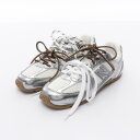ミュウ ミュウ Miu Miu miumiu × New Balance スニーカー 靴 レザー シルバー系 / ホワイト系 【中古】