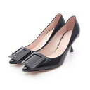 ロジェ ヴィヴィエ Roger Vivier パンプス 靴 パテントレザー ブラック系 【中古】(4)