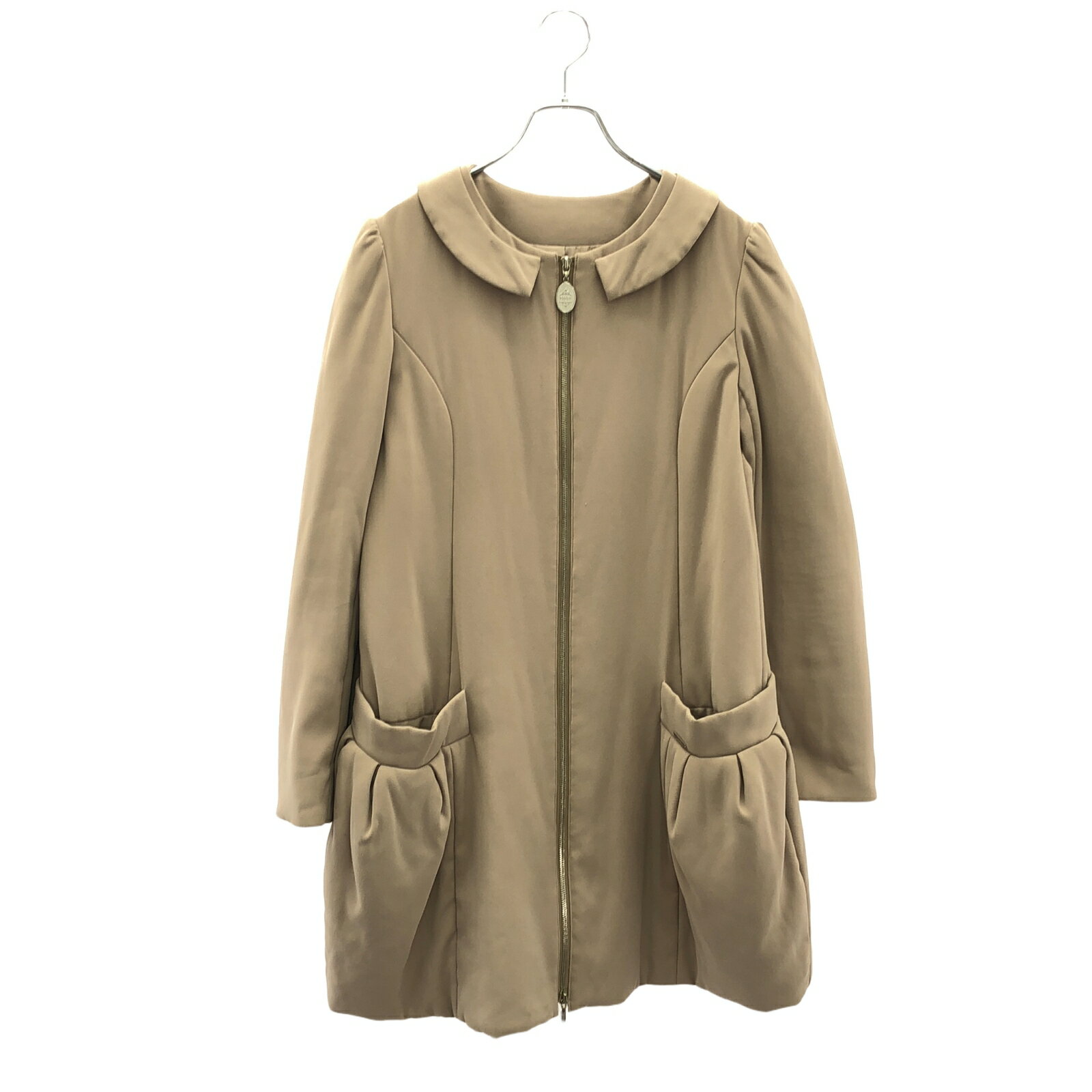 フォクシー ニューヨーク FOXEY NEW YORK 襟付き中綿コート 衣料品 アウター ポリエステル ベージュ系 【中古】