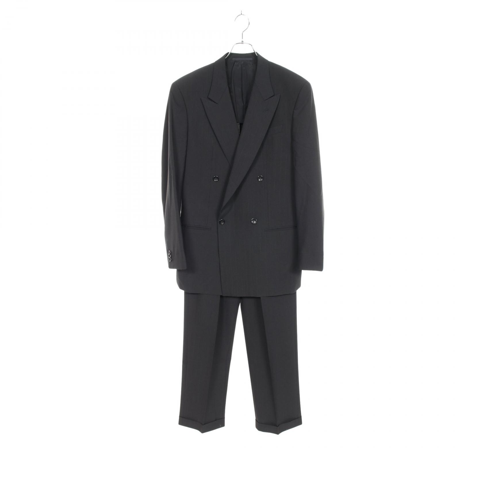 【20%OFFクーポン対象11/4 20時〜11 1:59】アルマーニコレッツォーニ ARMANI COLLEZIONI スーツ 衣料品 ウール ポリエステル ブラック系 【中古】