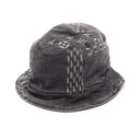 ルイ・ヴィトン LOUIS VUITTON ボネ ダミエ ジャイアント ハット 帽子 コットン ブラック系 MP2745 【中古】