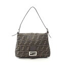 フェンディ FENDI マンマバケット ショルダーバッグ バッグ キャンバス レザー ブラウン系 26325 【中古】