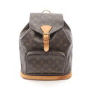 ルイ・ヴィトン LOUIS VUITTON モンスリGM モノグラム リュックサック バックパック バッグ PVCコーティングキャンバス レザー ブラウン系 M...