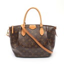 ルイ・ヴィトン LOUIS VUITTON テュレンPM モノグラム ハンドバッグ バッグ PVCコーティングキャンバス レザー ブラウン系 M48813 【中...