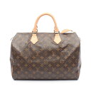 ルイ・ヴィトン LOUIS VUITTON スピーディ35 ハンドバッグ バッグ PVCコーティングキャンバス レザー モノグラム ブラウン系 M41524 【...