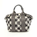 シャネル CHANEL クルーズライン ココマーク ハンドバッグ バッグ キャンバス レザー ホワイト系 / グレー系 / ブラック系 A49918 【中古】