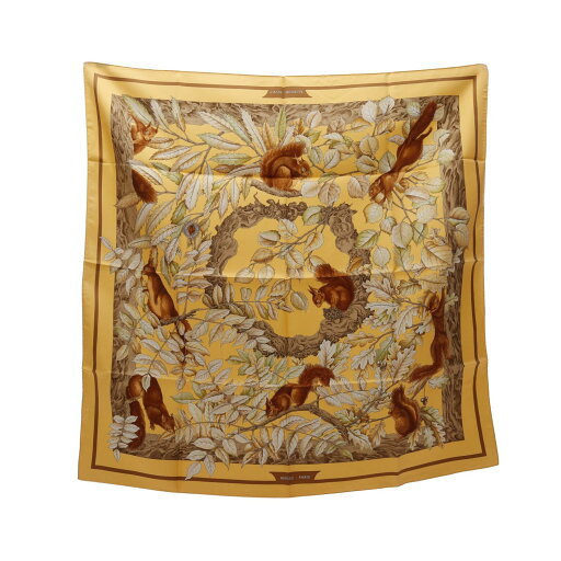 エルメス HERMES カレ90 CASSE NOISETTE スカーフ 衣料品 シルク シルク オレンジ系 / マルチカラー 【中古】 エルメス HERMES カレ90 CASSE NOISETTE スカーフ 衣料品 シルク シルク オレンジ系 / マルチカラー 【中古】