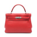 エルメス HERMES ケリー32 ハンドバッグ バッグ レザー トリヨンクレマンス トリヨンクレマンス レッド系 【中古】