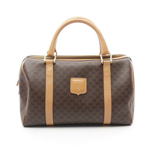 セリーヌ CELINE マカダム ハンドバッグ バッグ PVCコーティングキャンバス レザー ブラウン系 【中古】 セリーヌ CELINE マカダム ハンドバッグ バッグ PVCコーティングキャンバス レザー ブラウン系 【中古】