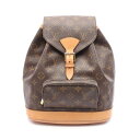 ルイ・ヴィトン LOUIS VUITTON モンスリMM リュックサック バックパック バッグ PVCコーティングキャンバス レザー モノグラム ブラウン系 M...