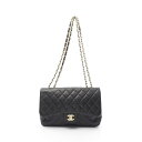 シャネル CHANEL デカマトラッセ30 シングルフラップ ショルダーバッグ バッグ キャビアスキン(グレインドカーフ) ブラック系 A04412 【中古】