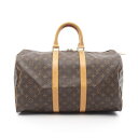 ルイ・ヴィトン LOUIS VUITTON キーポル45 ボストンバッグ バッグ PVCコーティングキャンバス レザー モノグラム ブラウン系 M41428 【中古】(4)