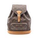 ルイ・ヴィトン LOUIS VUITTON モンスリMM リュックサック バックパック バッグ PVCコーティングキャンバス レザー モノグラム ブラウン系 M...