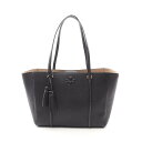 トリーバーチ Tory Burch THEA TOTE テア トートバッグ バッグ レザー ブラック系 144689 【中古】