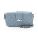 シャネル CHANEL ハーフココマーク マトラッセ ショルダーバッグ バッグ レザー グレインドカーフスキン ブルー系 【中古】