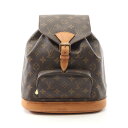 ルイ・ヴィトン LOUIS VUITTON モンスリMM モノグラム リュックサック バックパック バッグ PVCコーティングキャンバス レザー ブラウン系 M...