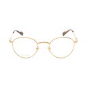 グッチ GUCCI 伊達 メガネ 衣料品 プラスチック / GP ゴールド系 【中古】